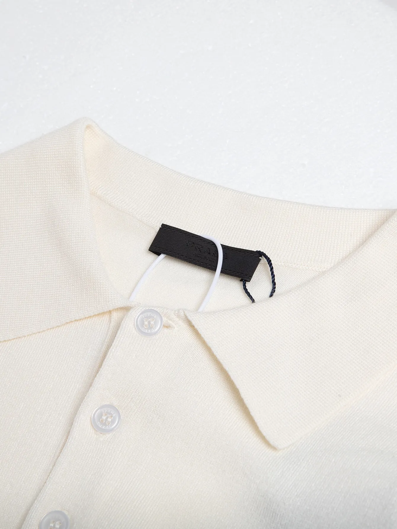 Logo-Embroidered Wool Knit Polo Shirt D15016184 — view 4