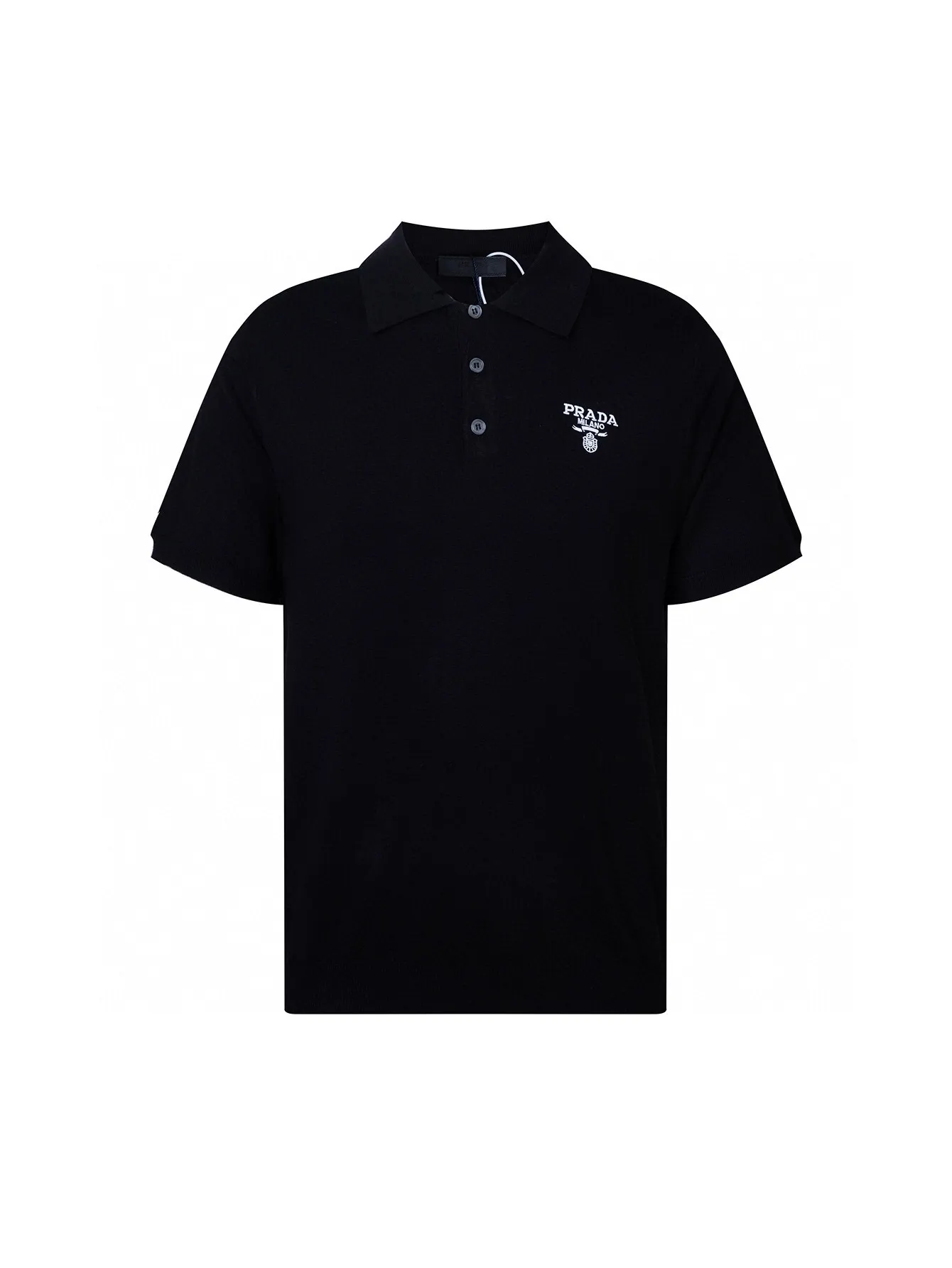 Logo-Embroidered Wool Knit Polo Shirt D15016183