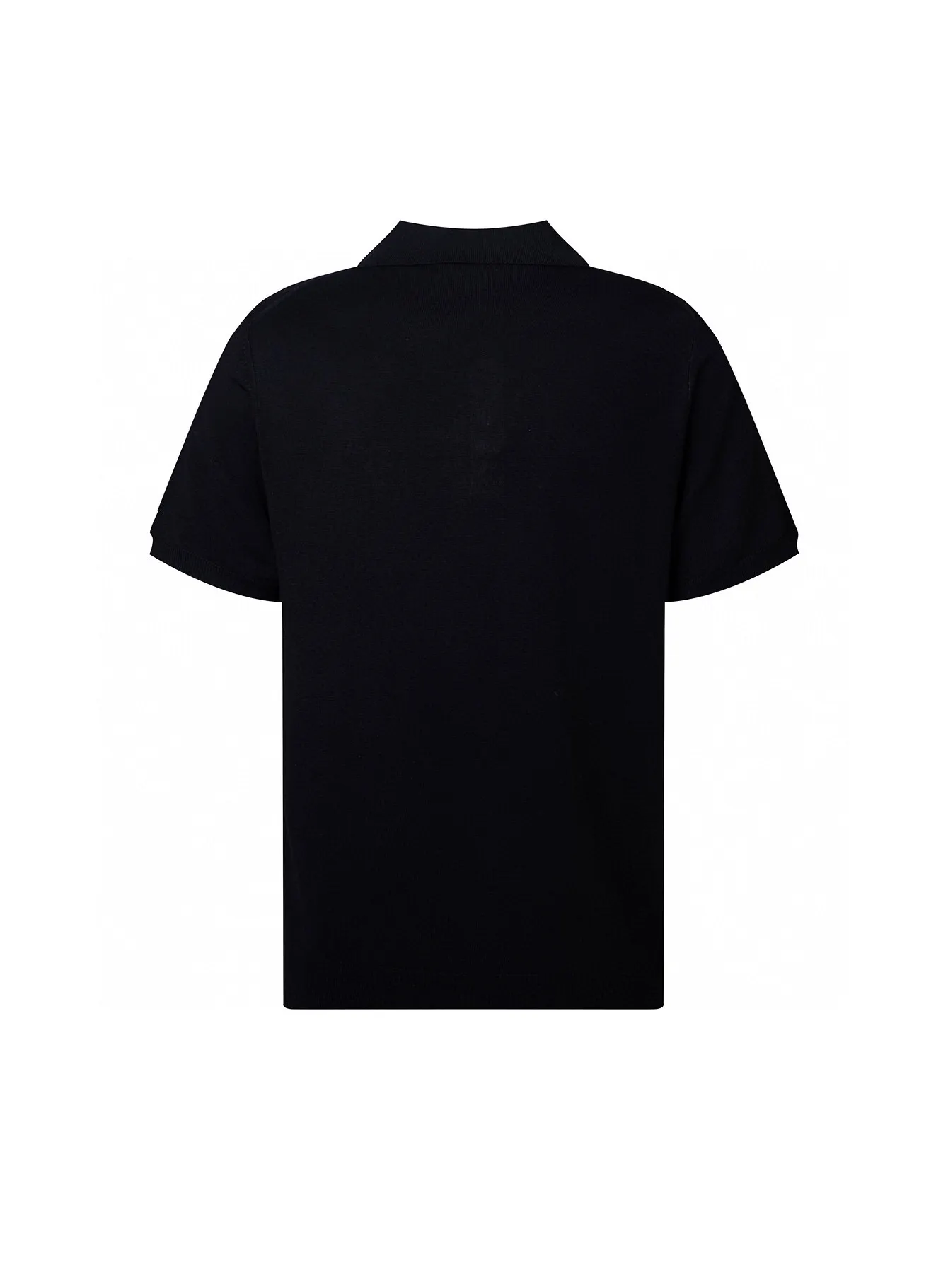 Logo-Embroidered Wool Knit Polo Shirt D15016183 — view 2