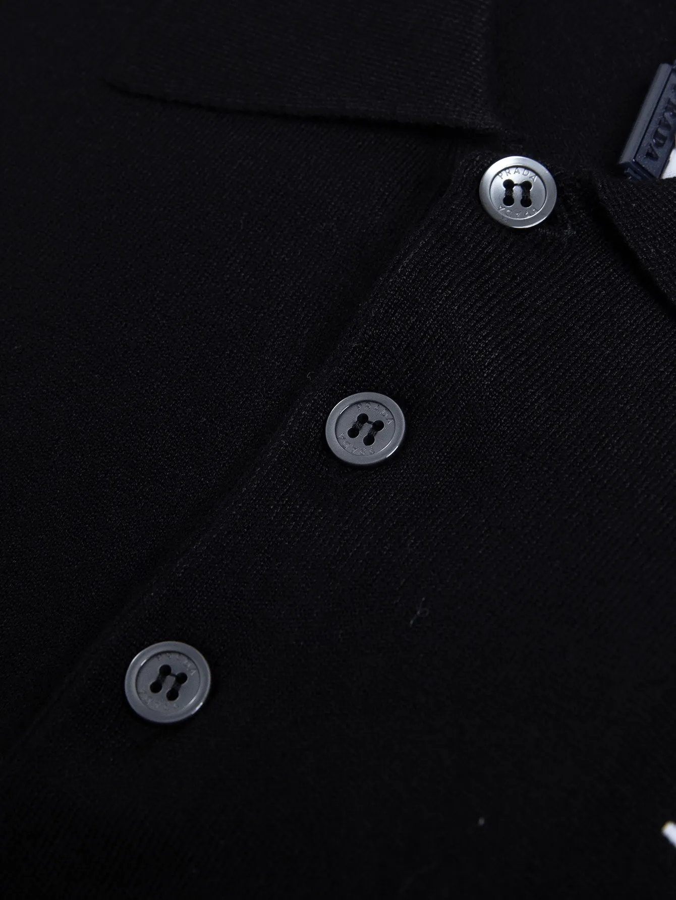 Logo-Embroidered Wool Knit Polo Shirt D15016183 — view 4