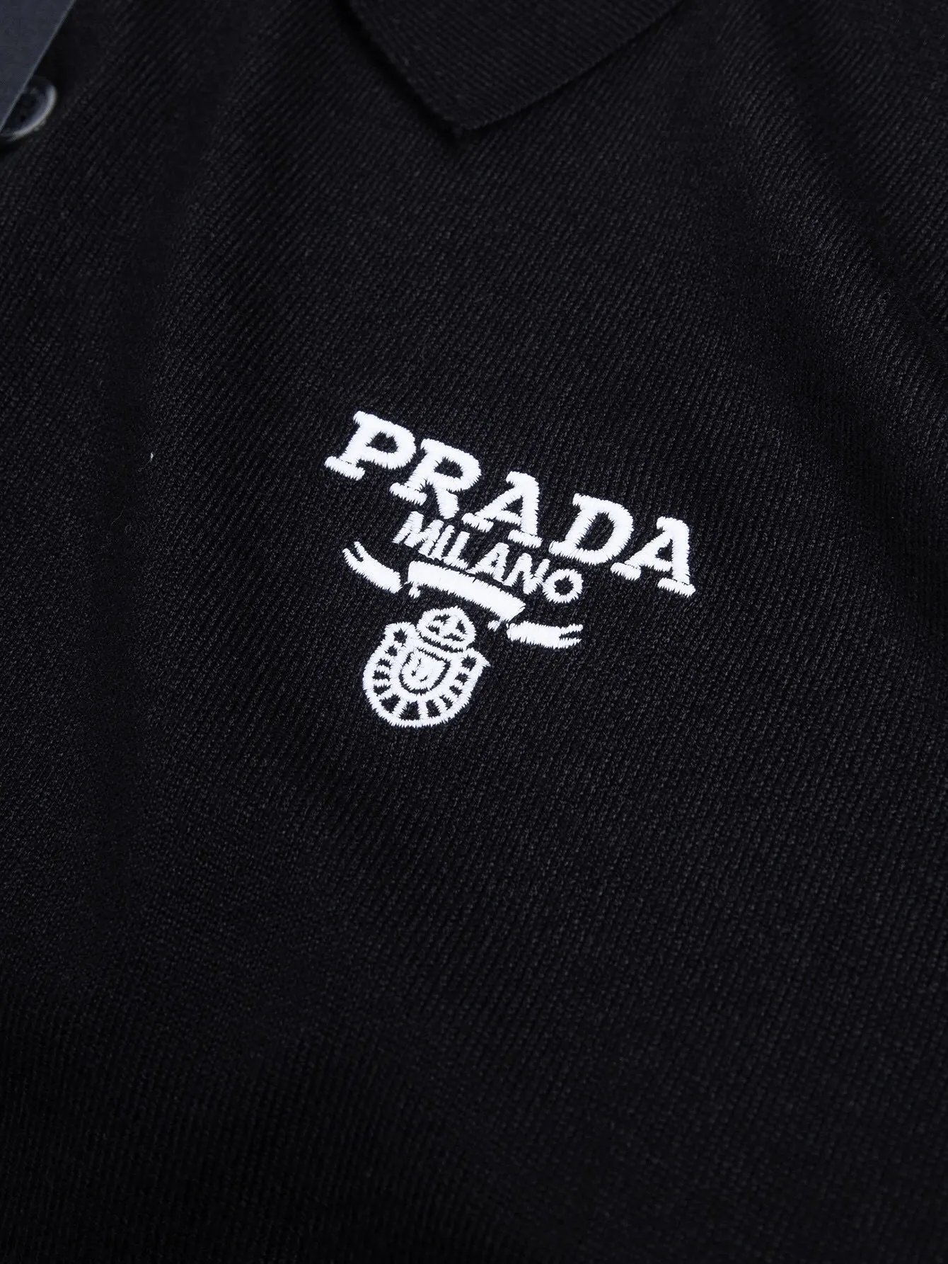 Logo-Embroidered Wool Knit Polo Shirt D15016183 — view 6