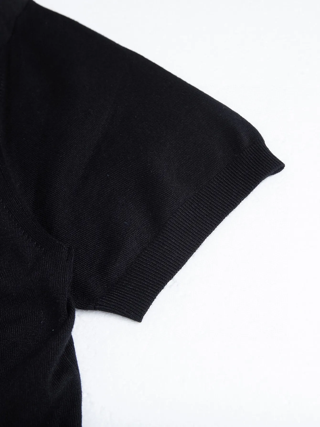 Logo-Embroidered Wool Knit Polo Shirt D15016183 — view 8