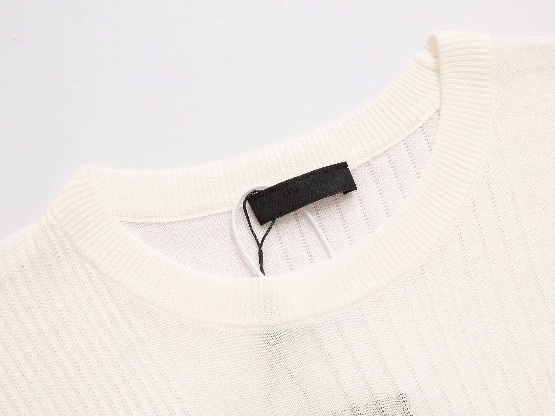 Logo-Embellished Wool-Blend Knit T-Shirt D15016310 — view 3