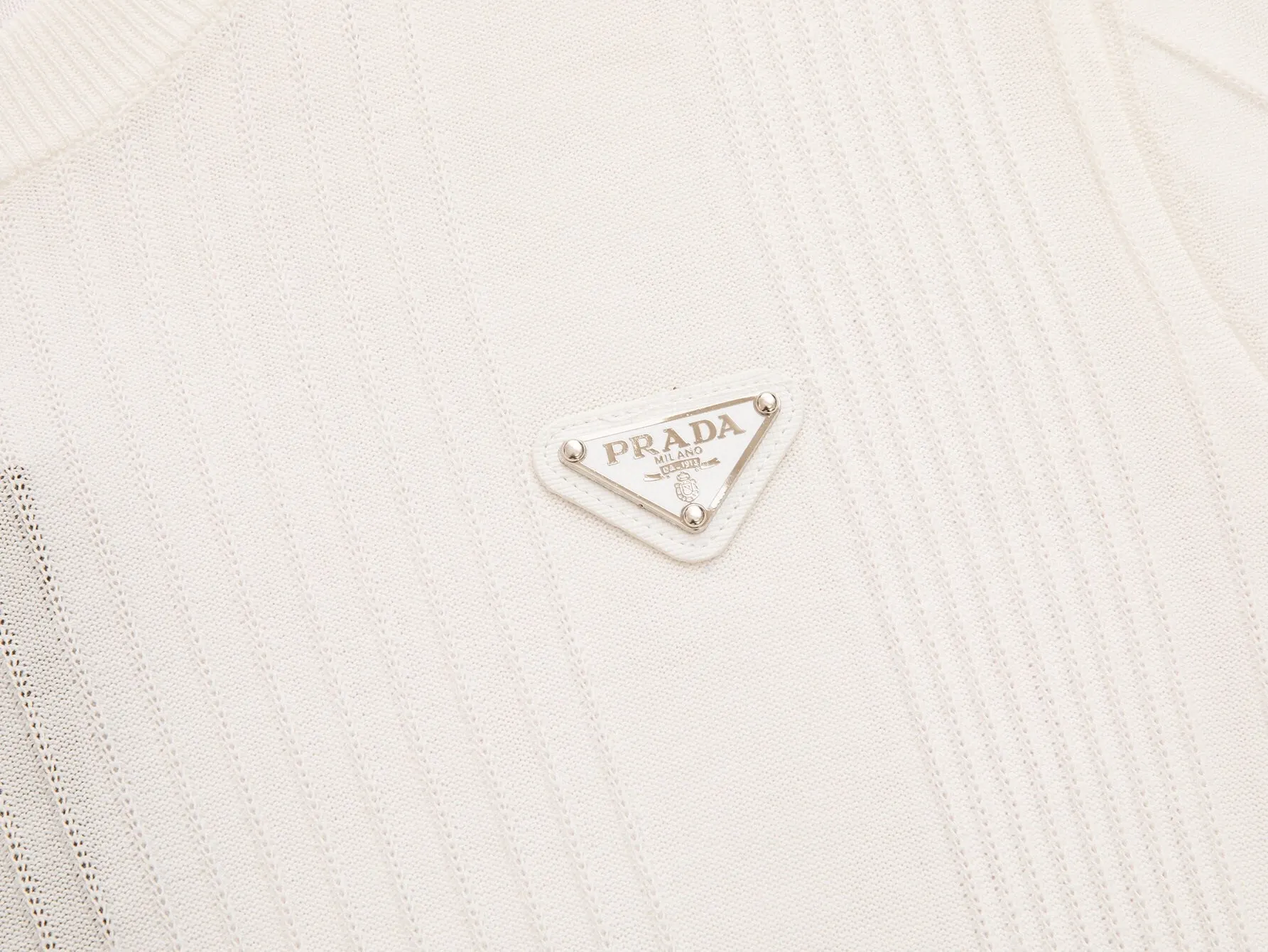 Logo-Embellished Wool-Blend Knit T-Shirt D15016310 — view 4