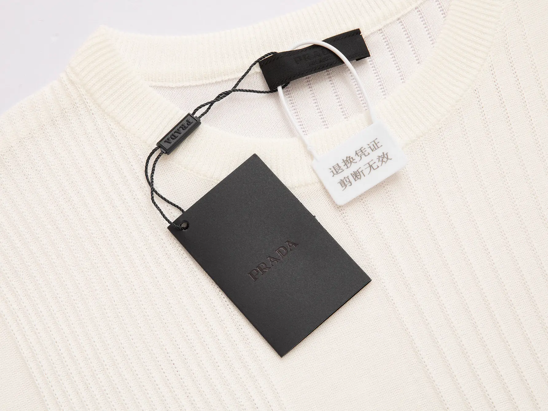 Logo-Embellished Wool-Blend Knit T-Shirt D15016310 — view 5