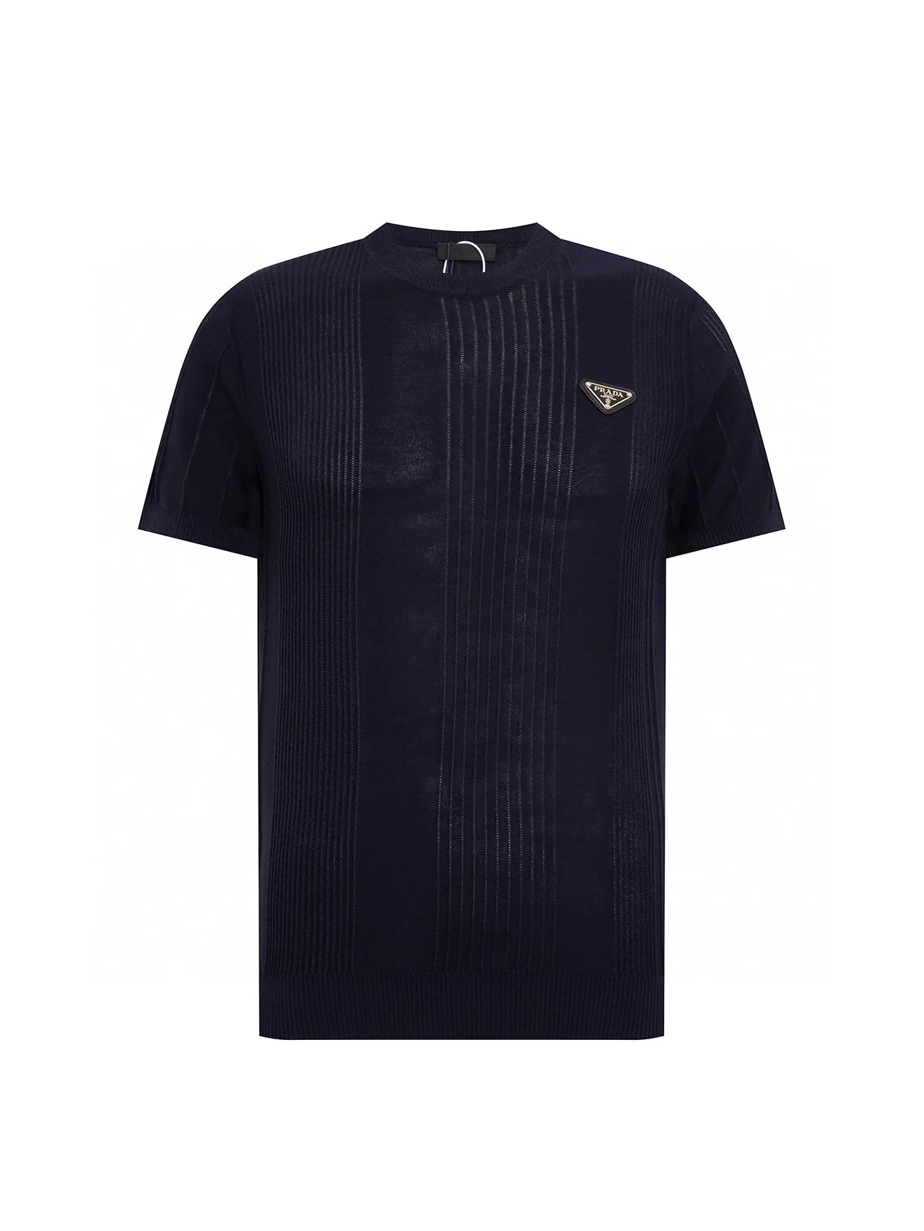 Logo-Badge Wool-Blend Knit T-Shirt D15016309