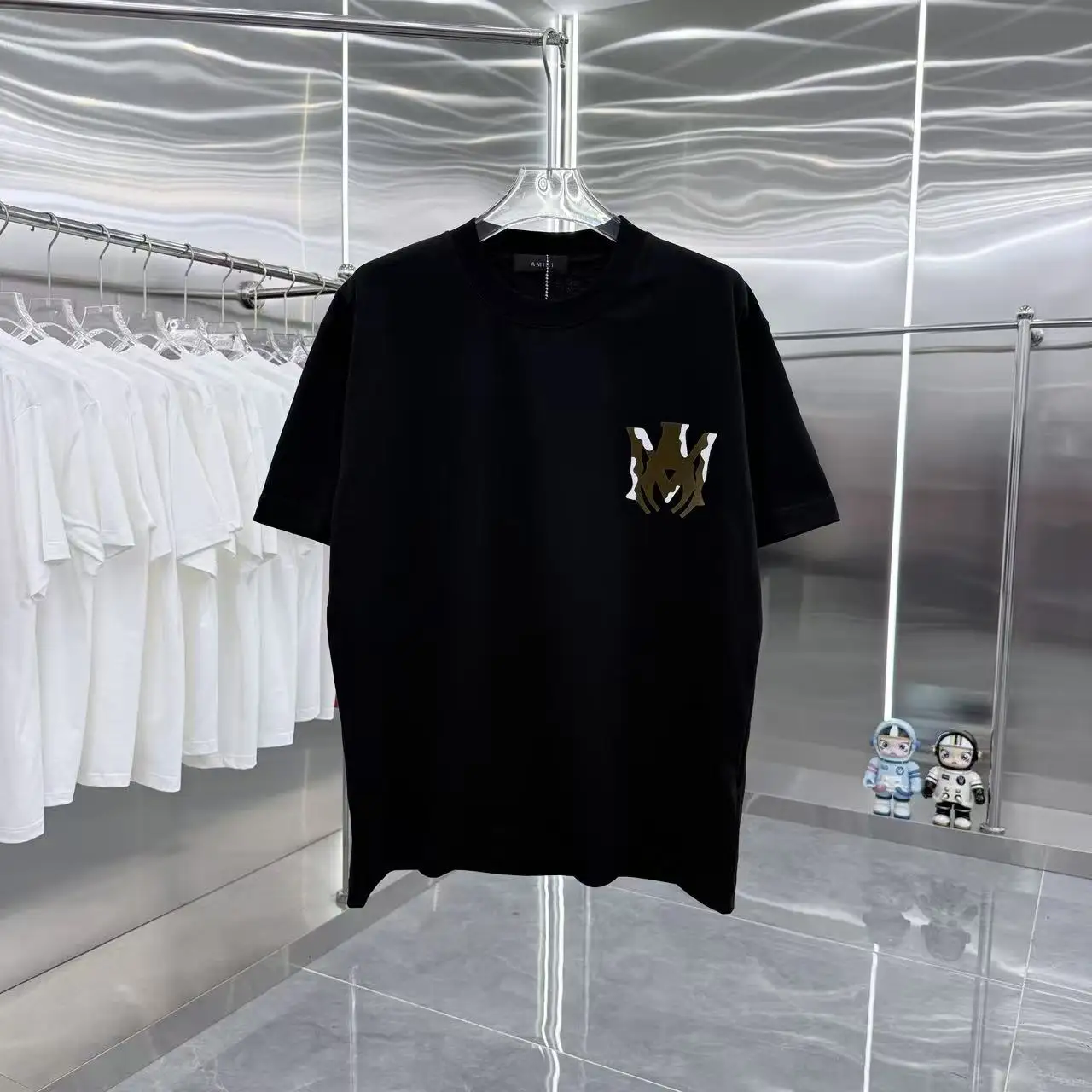 Logo Flocked Cotton T-Shirt D15014348