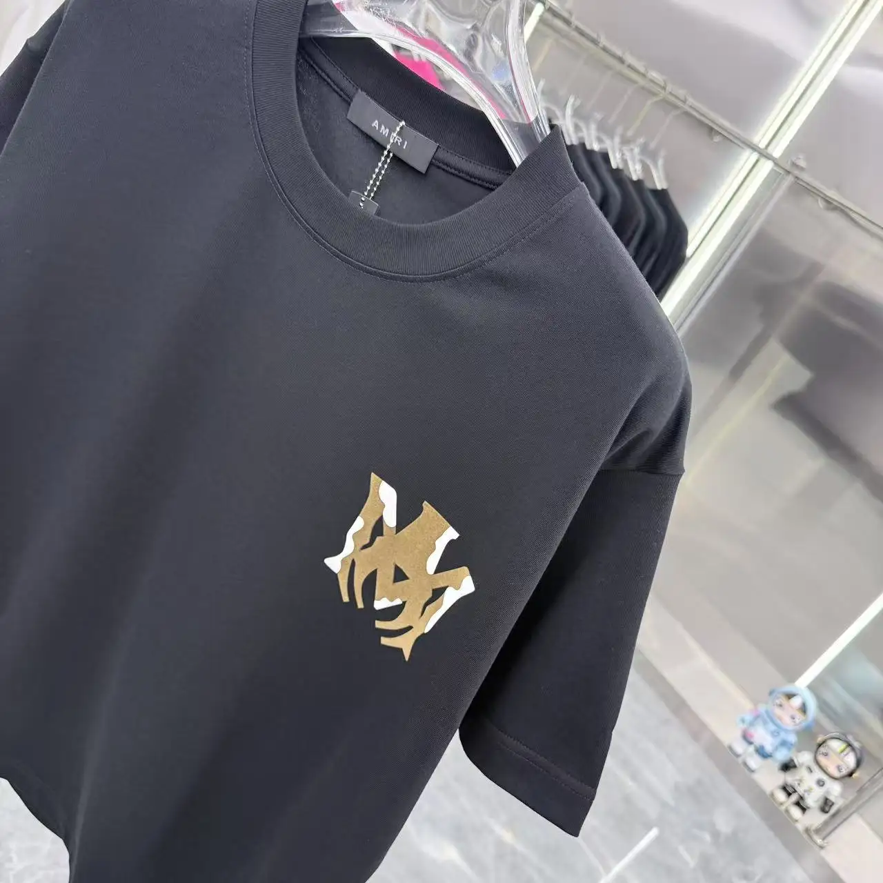 Logo Flocked Cotton T-Shirt D15014348 — view 4