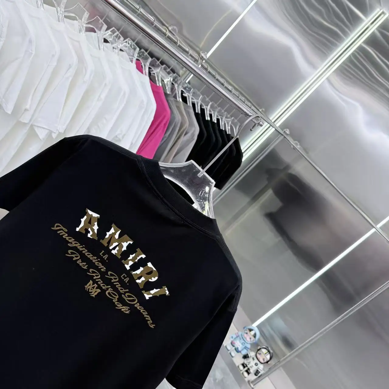 Logo Flocked Cotton T-Shirt D15014348 — view 8
