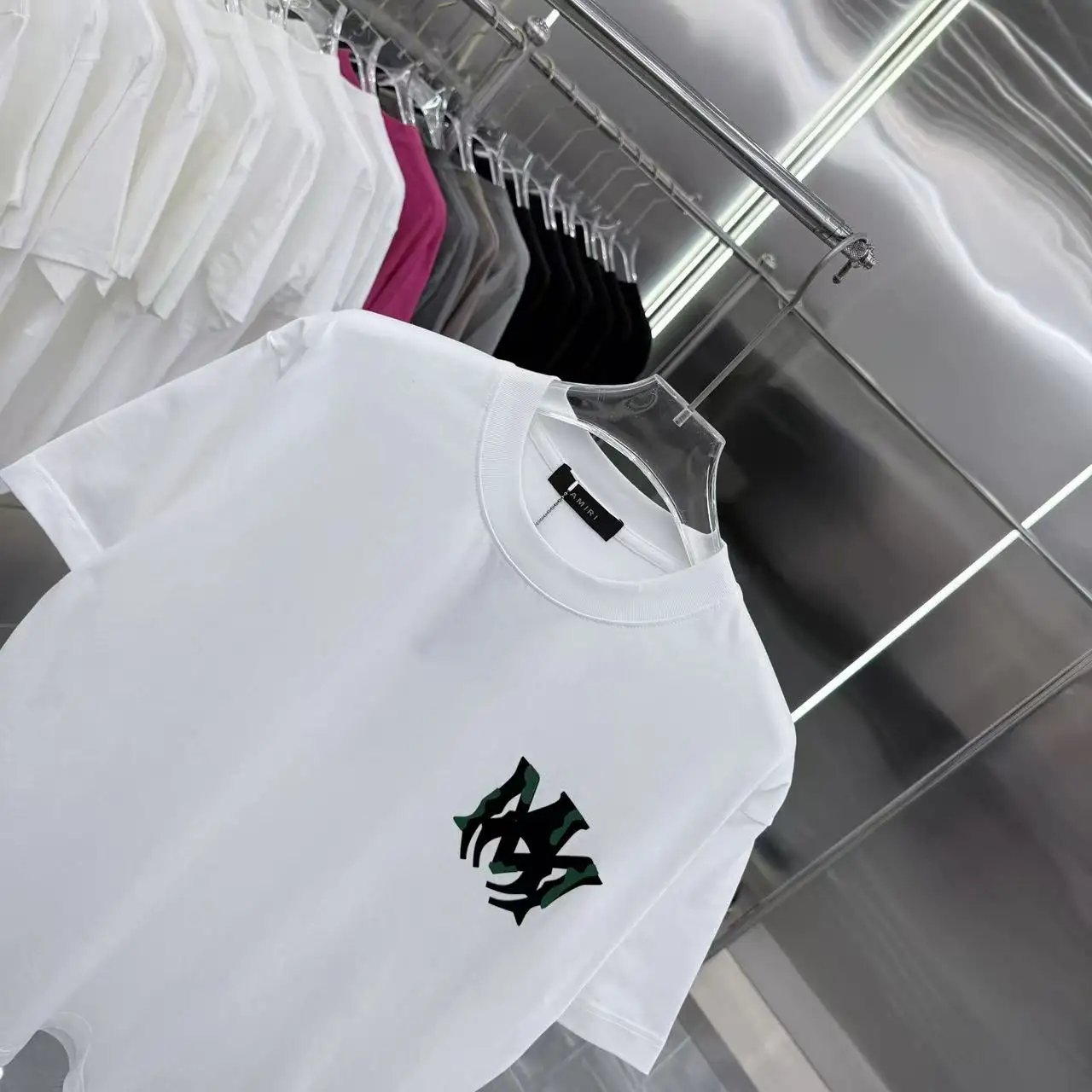 Logo Flocked Cotton T-Shirt D15014350 — view 3
