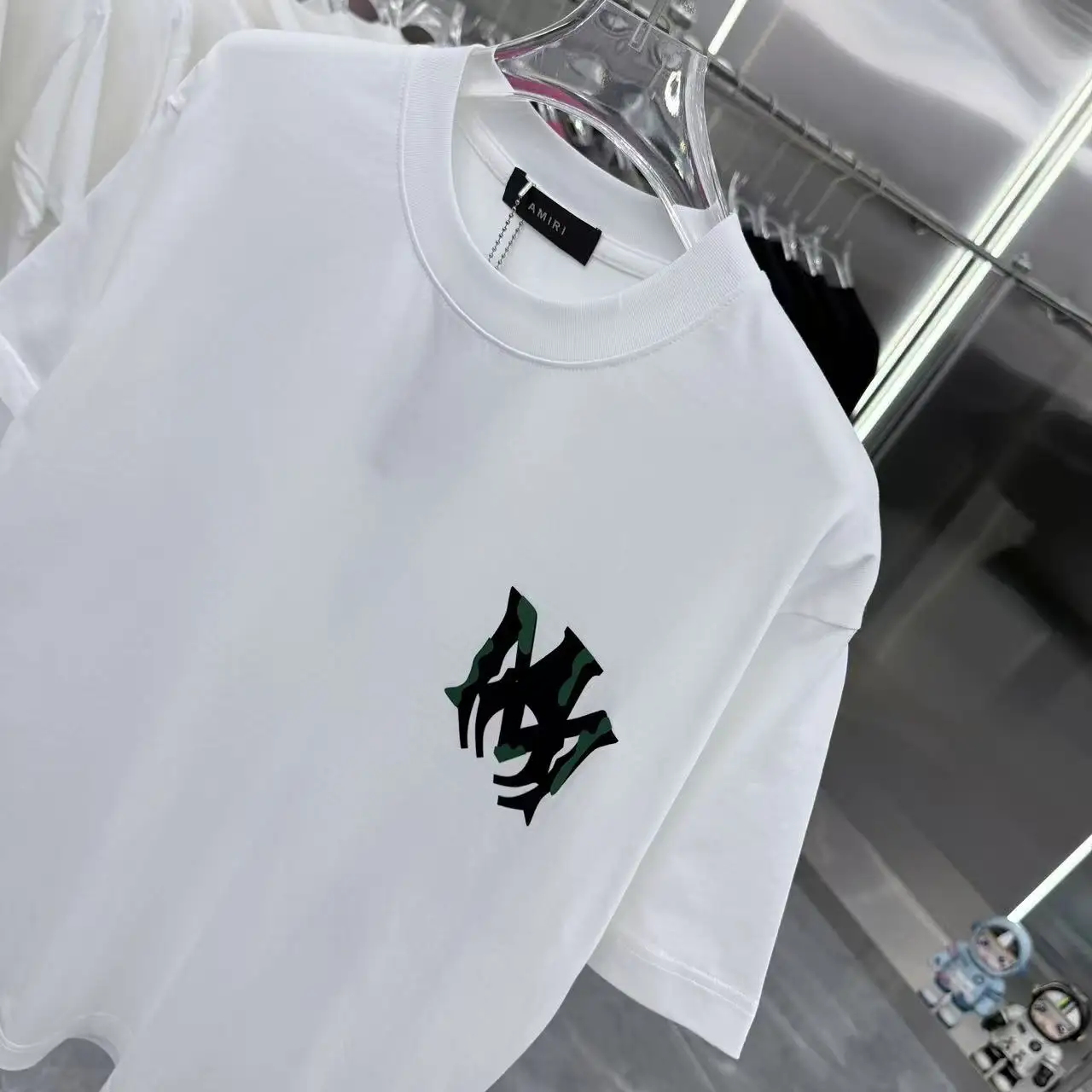 Logo Flocked Cotton T-Shirt D15014350 — view 4