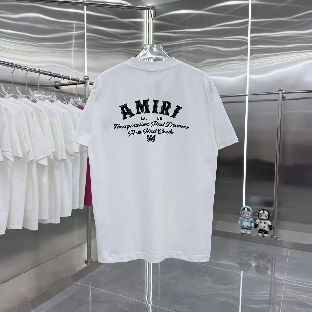 Logo Flocked Cotton T-Shirt D15014350 — view 7