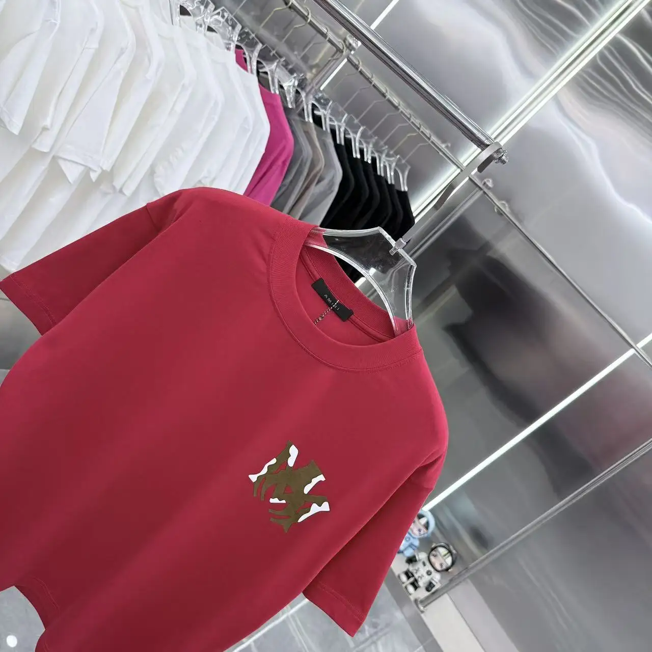 Logo Flocked Cotton-Jersey T-Shirt D15014349 — view 3