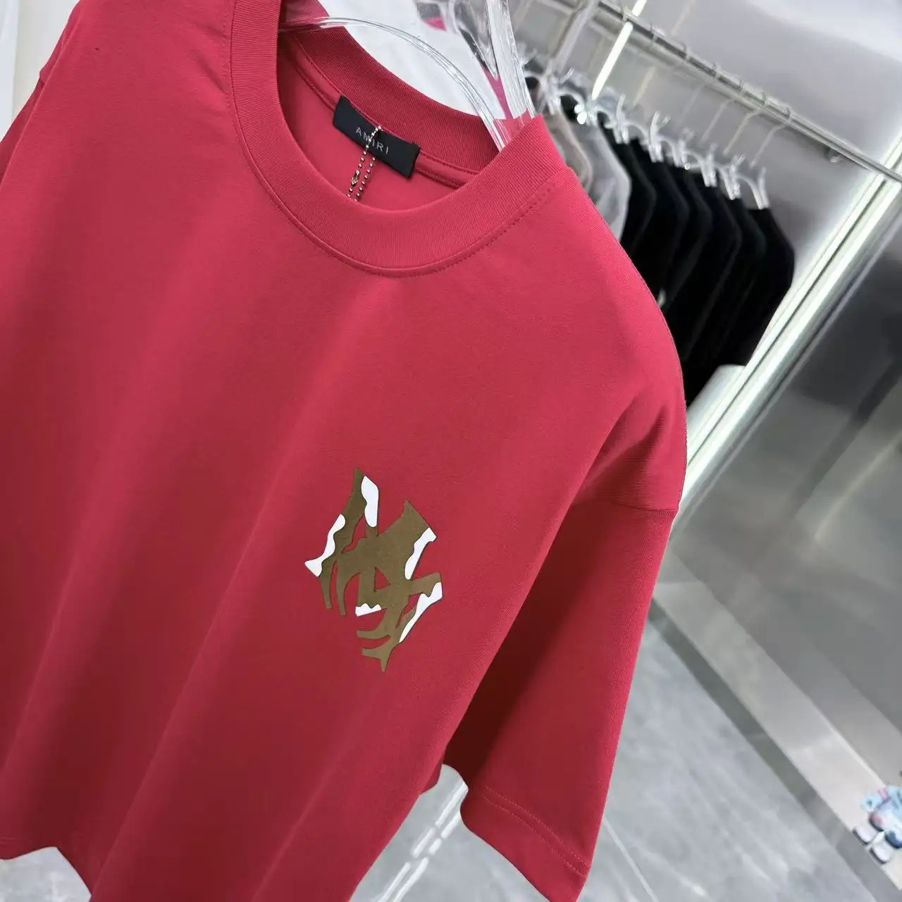 Logo Flocked Cotton-Jersey T-Shirt D15014349 — view 4