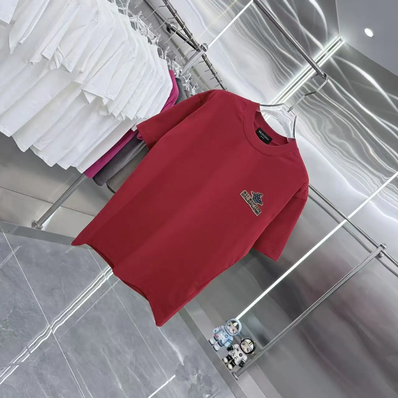 Logo Patch Embellished Cotton T-Shirt D15014362 — view 2
