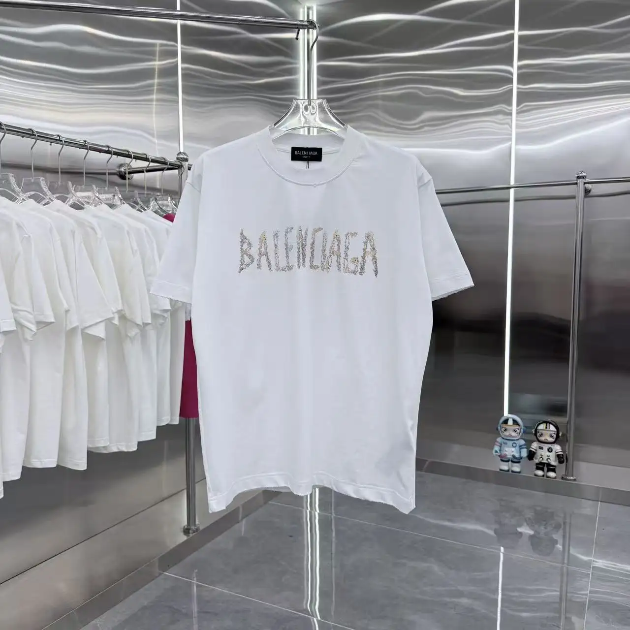 Distressed Logo-Print Cotton T-Shirt D15014336