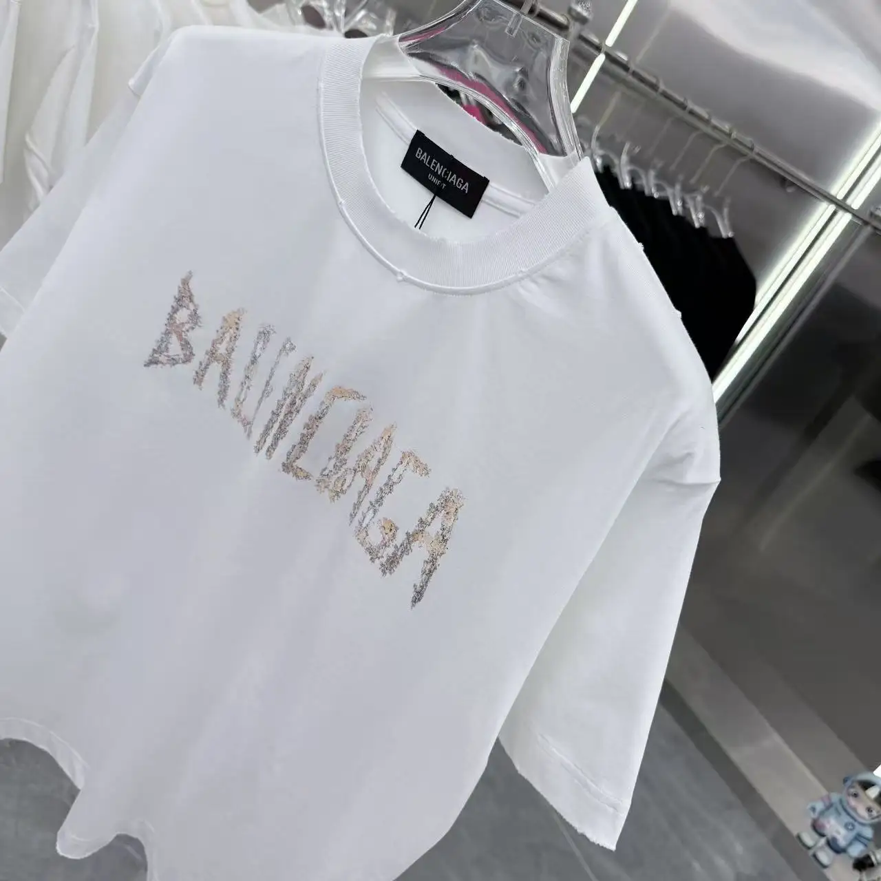 Distressed Logo-Print Cotton T-Shirt D15014336 — view 4