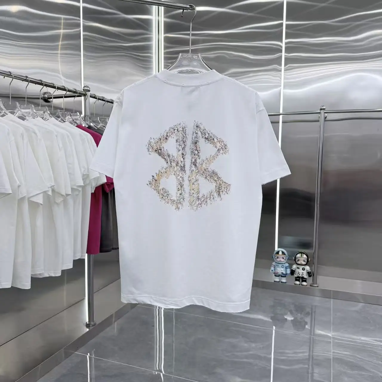 Distressed Logo-Print Cotton T-Shirt D15014336 — view 7