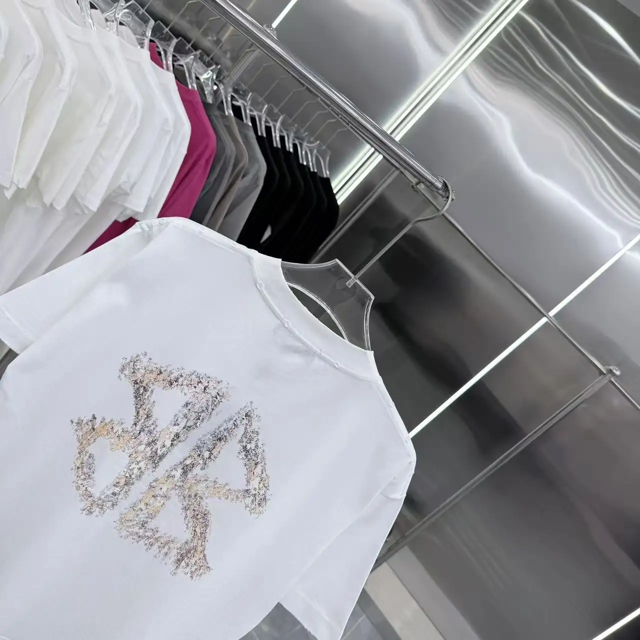 Distressed Logo-Print Cotton T-Shirt D15014336 — view 8