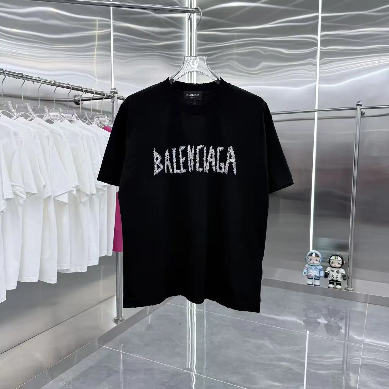 Distressed Logo-Print Cotton T-Shirt D15014335