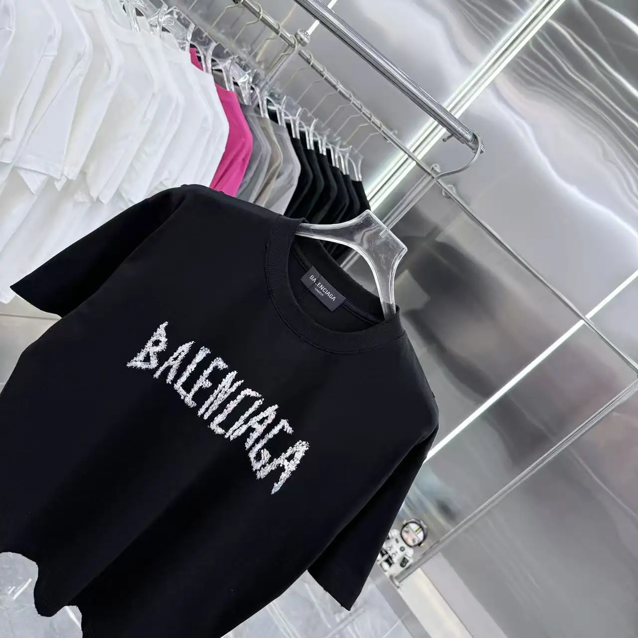 Distressed Logo-Print Cotton T-Shirt D15014335 — view 3
