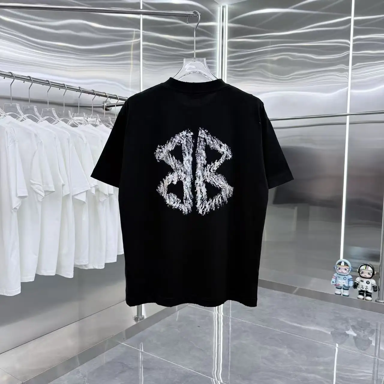 Distressed Logo-Print Cotton T-Shirt D15014335 — view 7