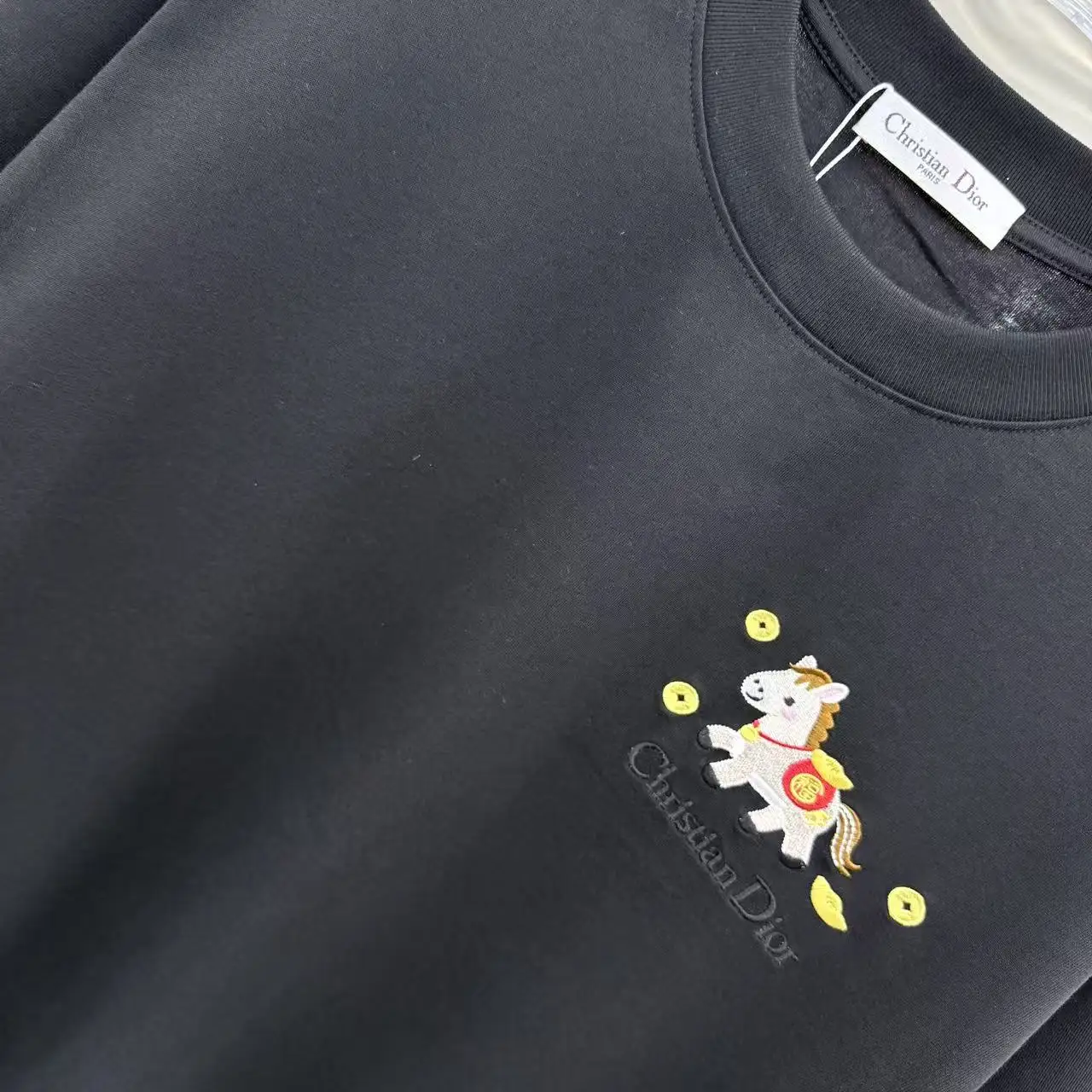 Embroidered Year of the Horse Cotton T-Shirt D15014308 — view 5