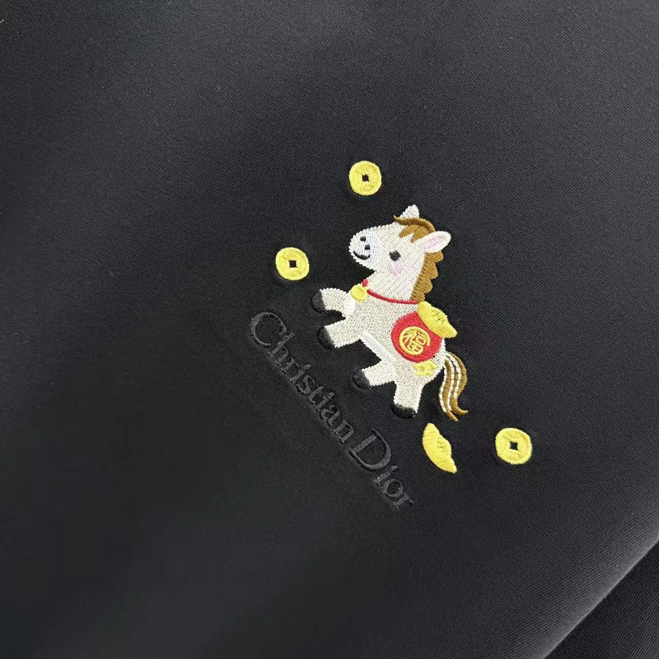 Embroidered Year of the Horse Cotton T-Shirt D15014308 — view 6