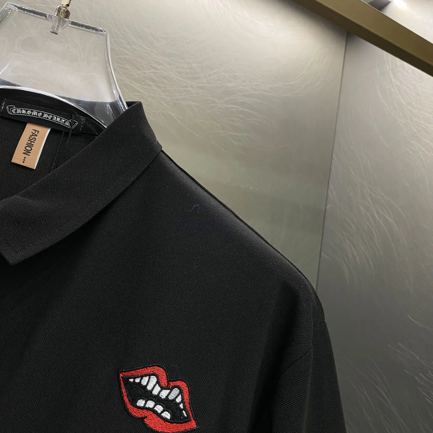 Matty Boy Lips Embroidered Cotton Polo Shirt D15019610 — view 5