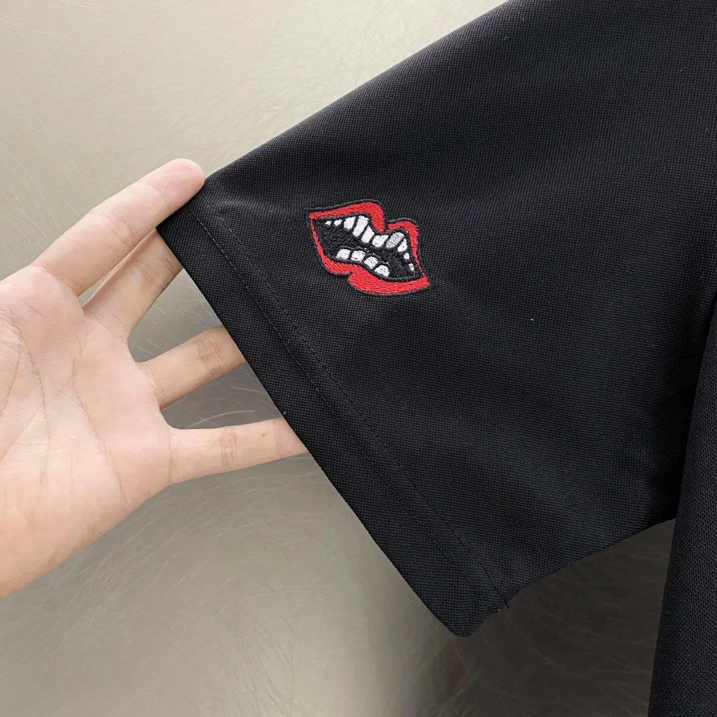 Matty Boy Lips Embroidered Cotton Polo Shirt D15019610 — view 7