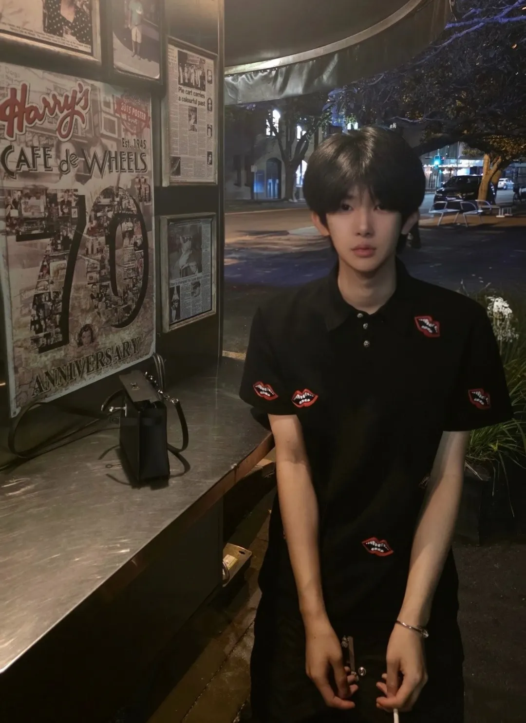 Matty Boy Lips Embroidered Cotton Polo Shirt D15019610 — view 12