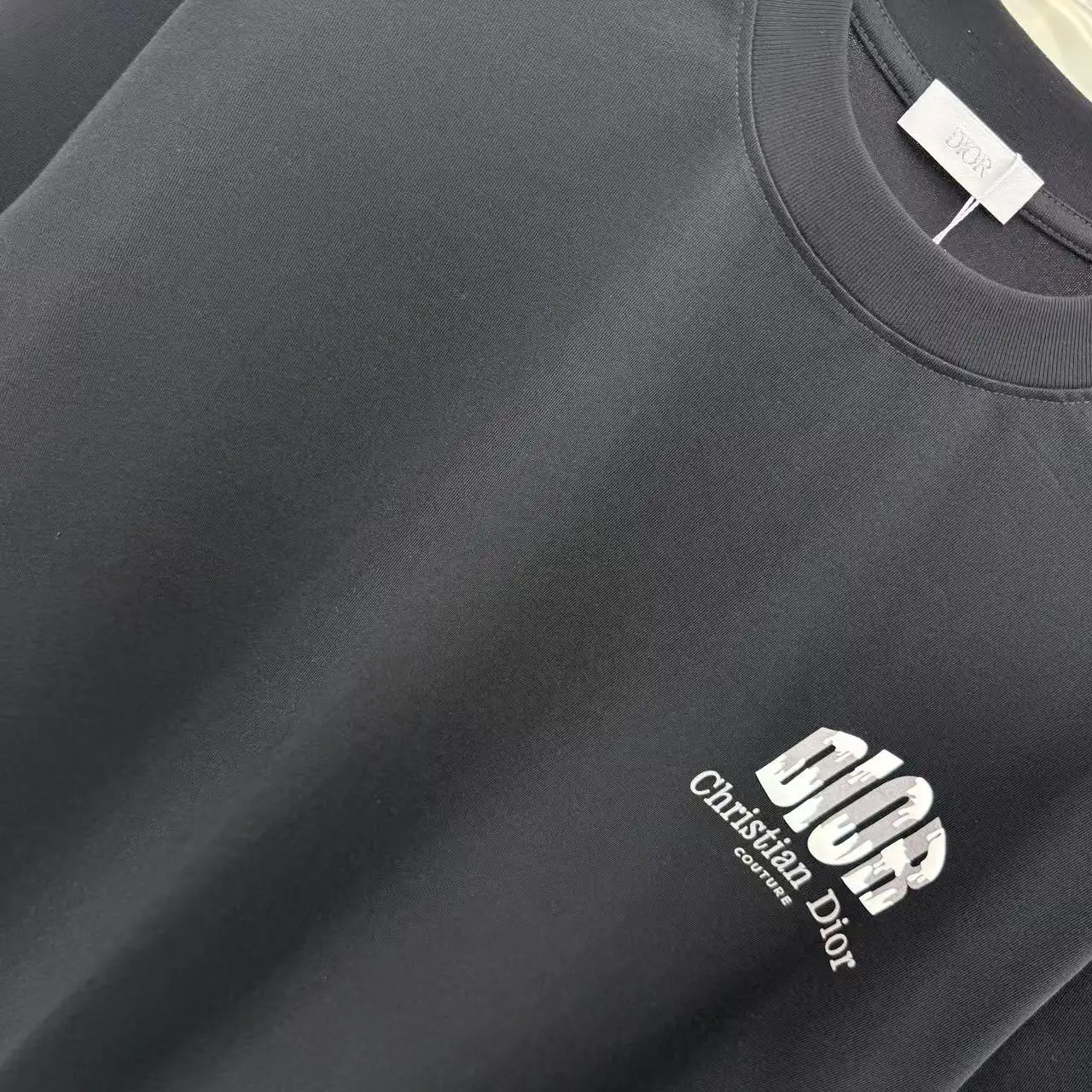 Logo-Print Flocked Cotton T-Shirt D15014337 — view 5