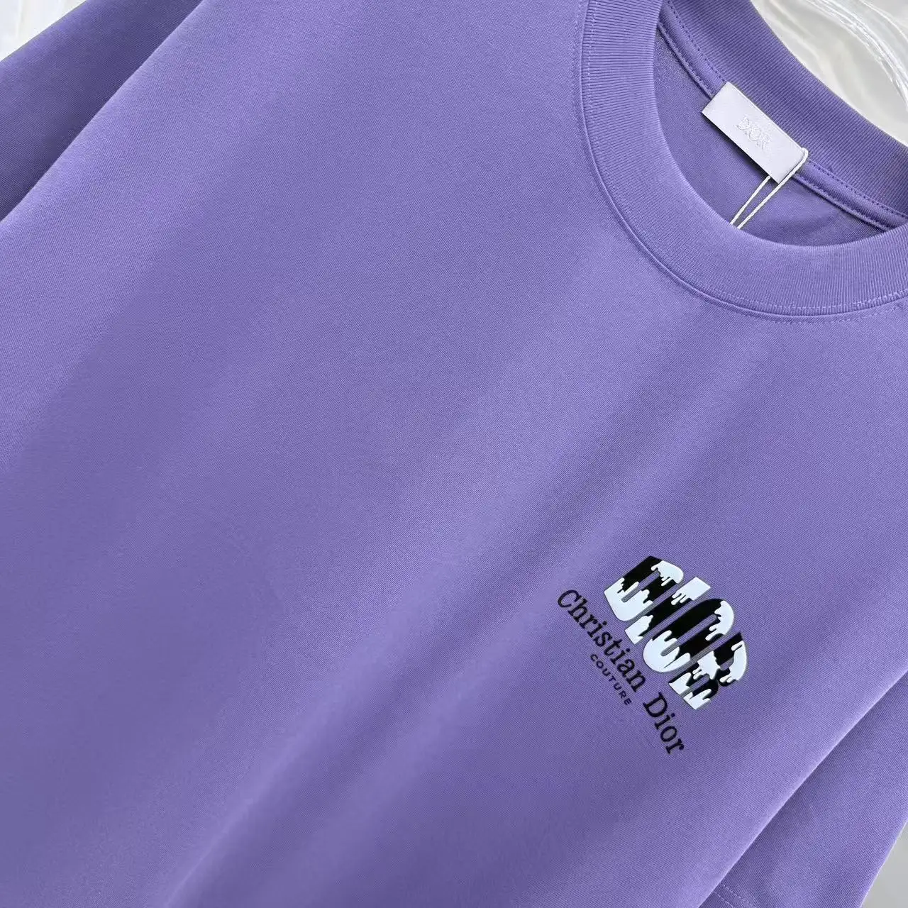 Logo Flocked Cotton T-Shirt D15014338 — view 5