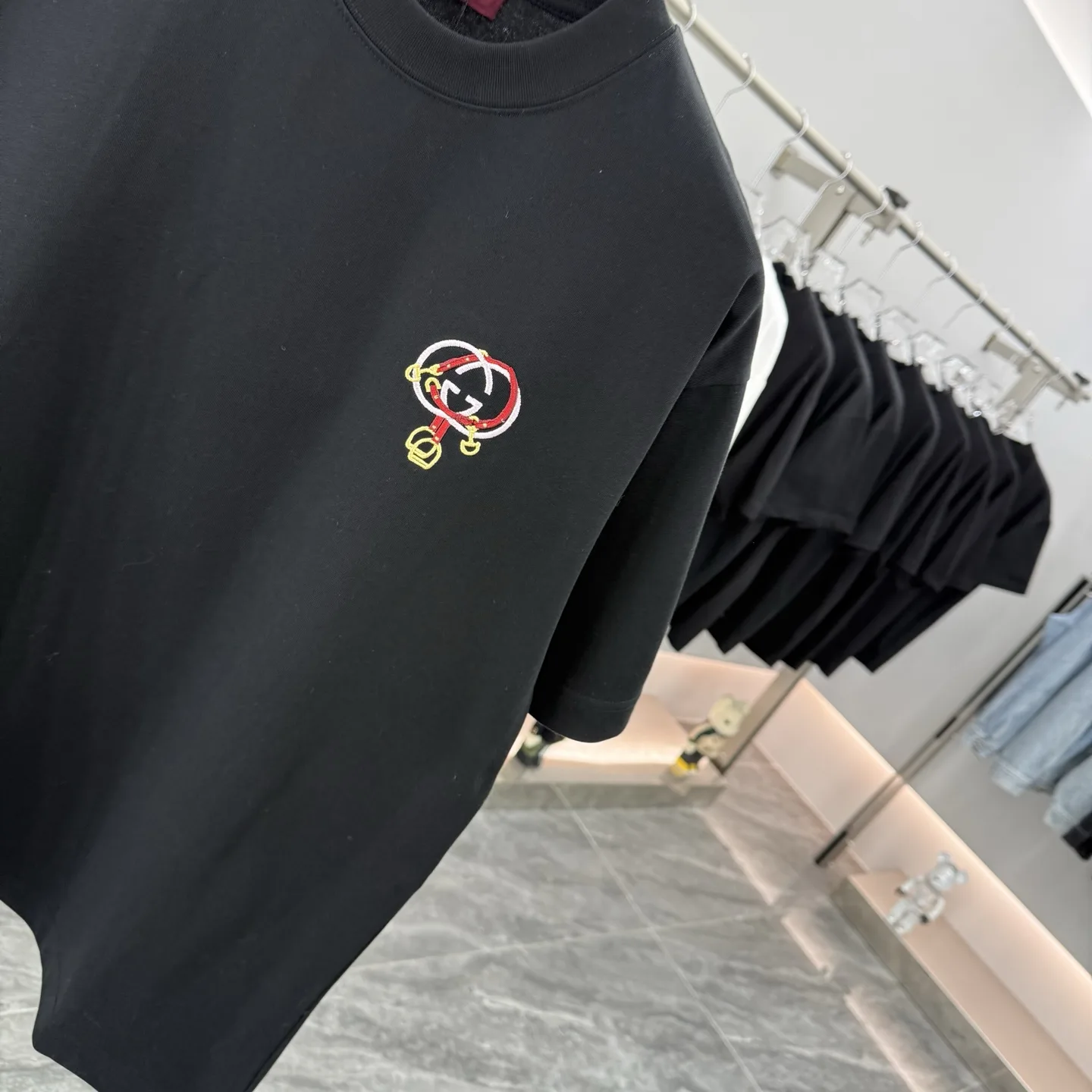 Embroidered Logo Cotton T-Shirt D15014266 — view 5