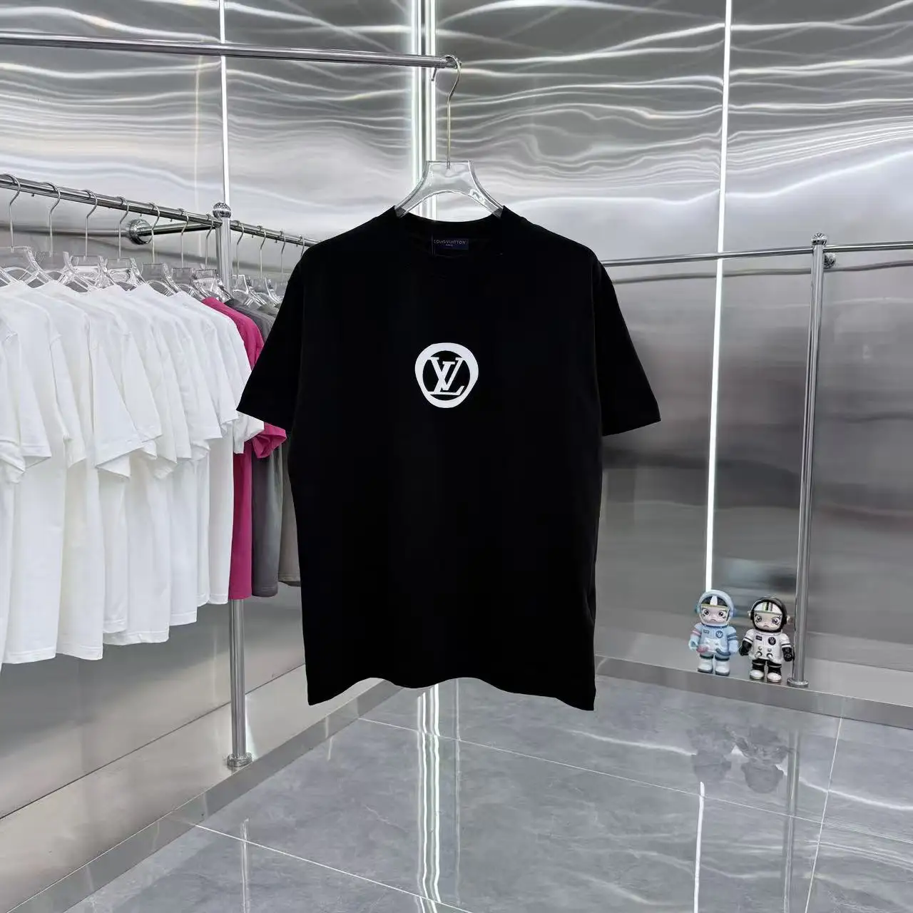 Logo Silicone Patch Crew-Neck T-Shirt D15014351