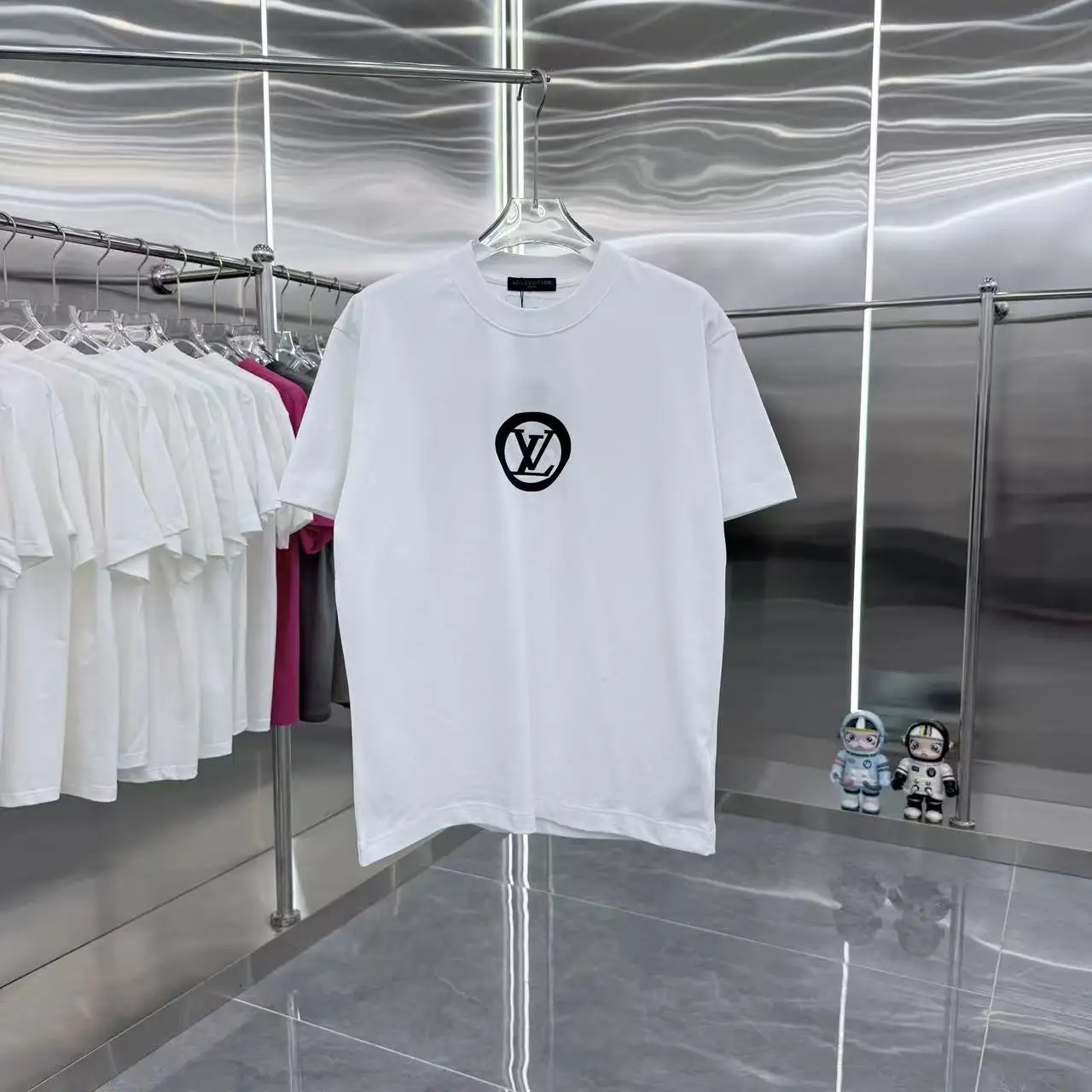 Logo Silicone Patch Cotton T-Shirt D15014354