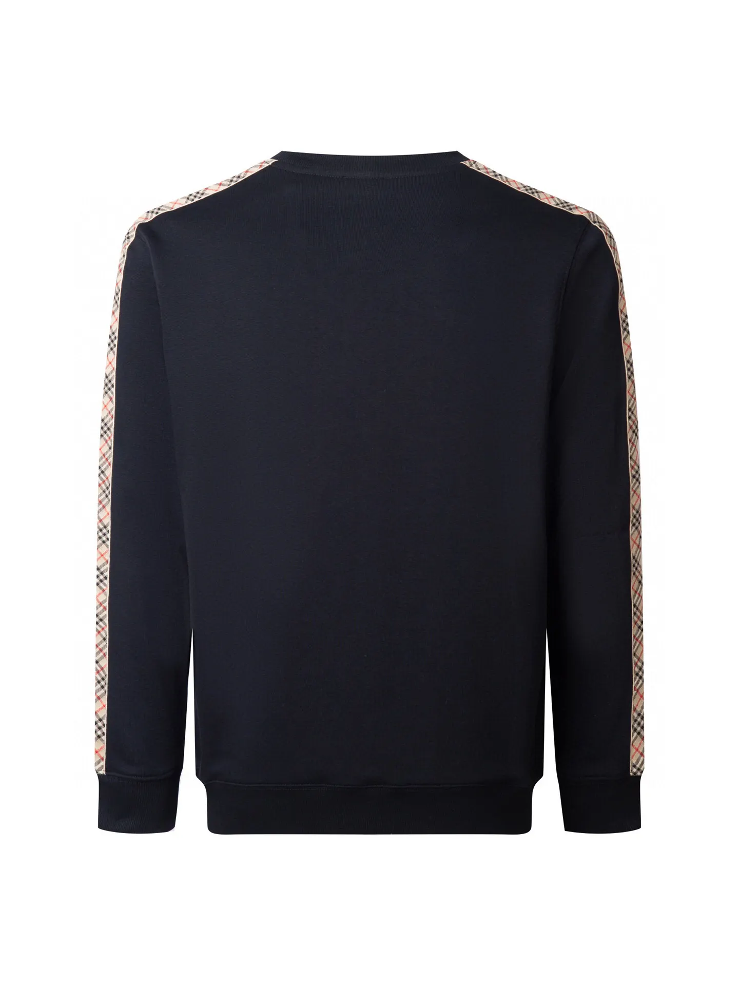 Check-Trimmed Embroidered Cotton Sweatshirt D15016503 — view 2