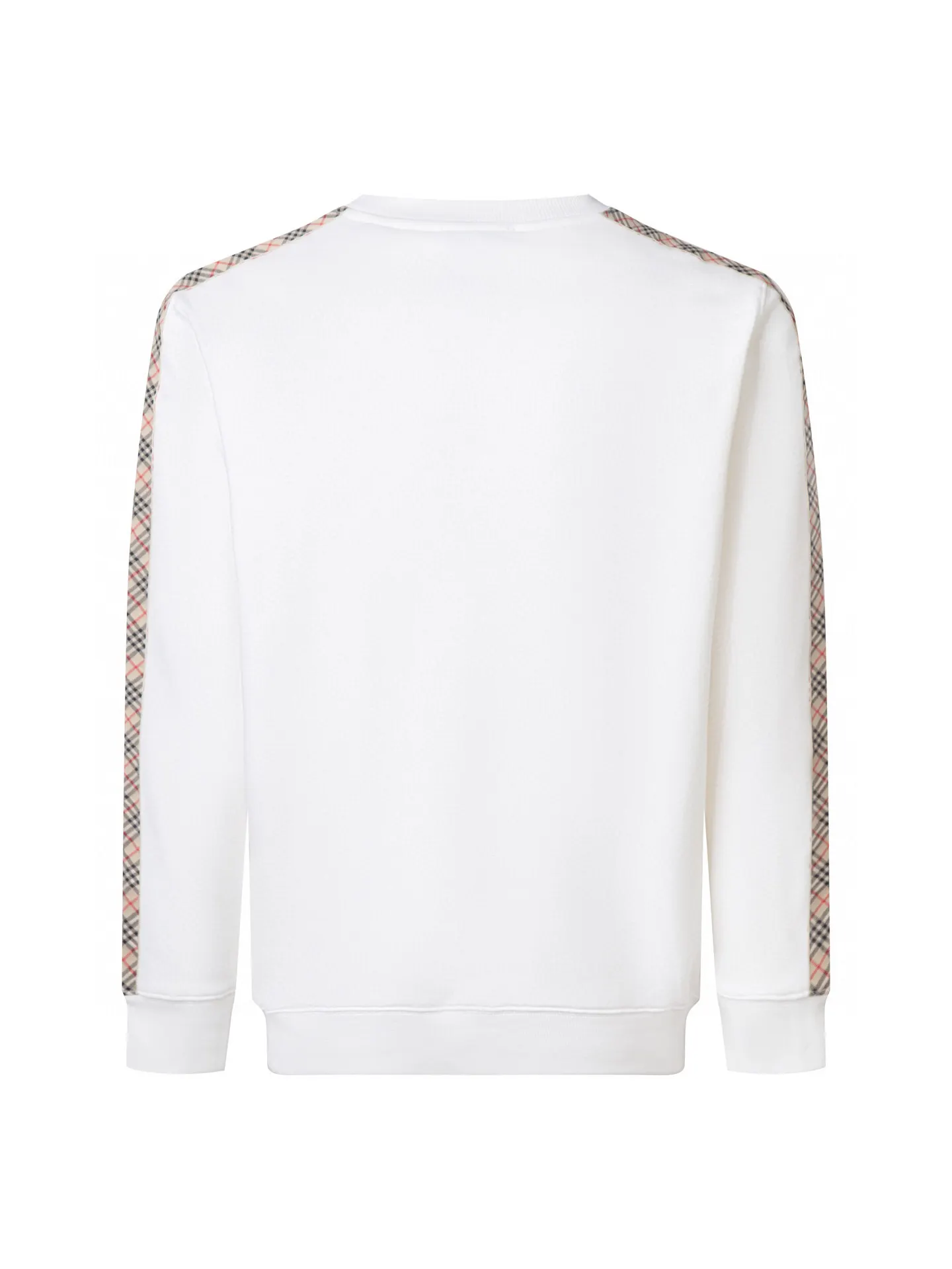 Check-Trimmed Embroidered Cotton-Blend Sweatshirt D15016504 — view 2