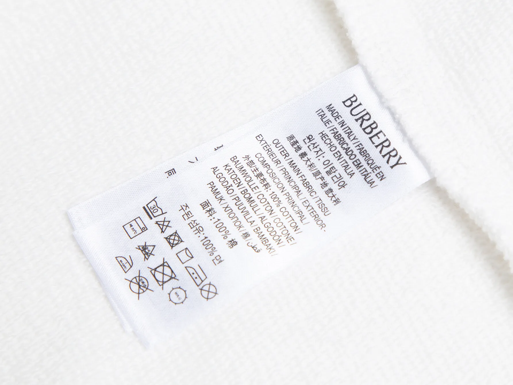 Check-Trimmed Embroidered Cotton-Blend Sweatshirt D15016504 — view 9