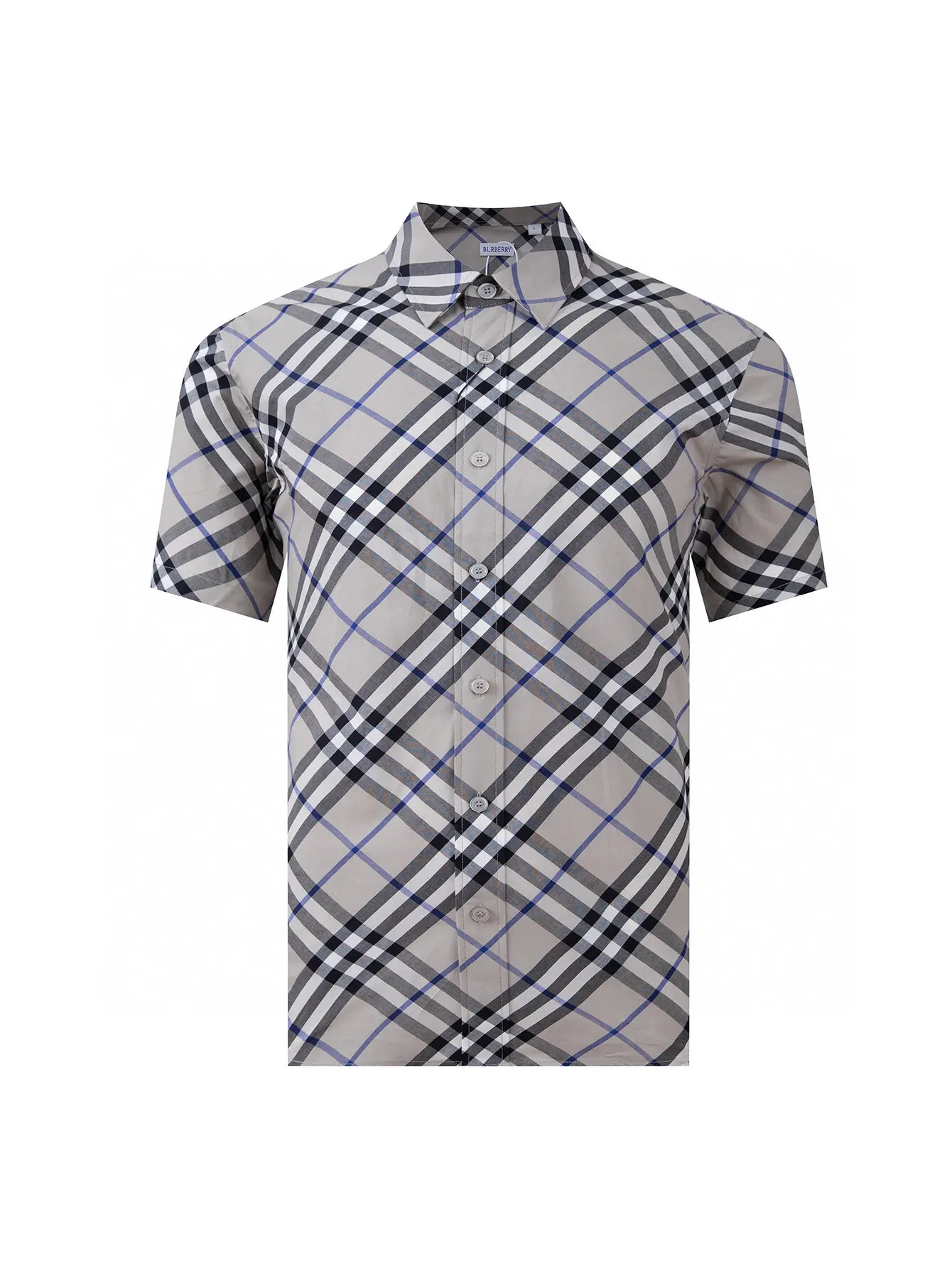 Diagonal Check Short-Sleeve Shirt D15016366