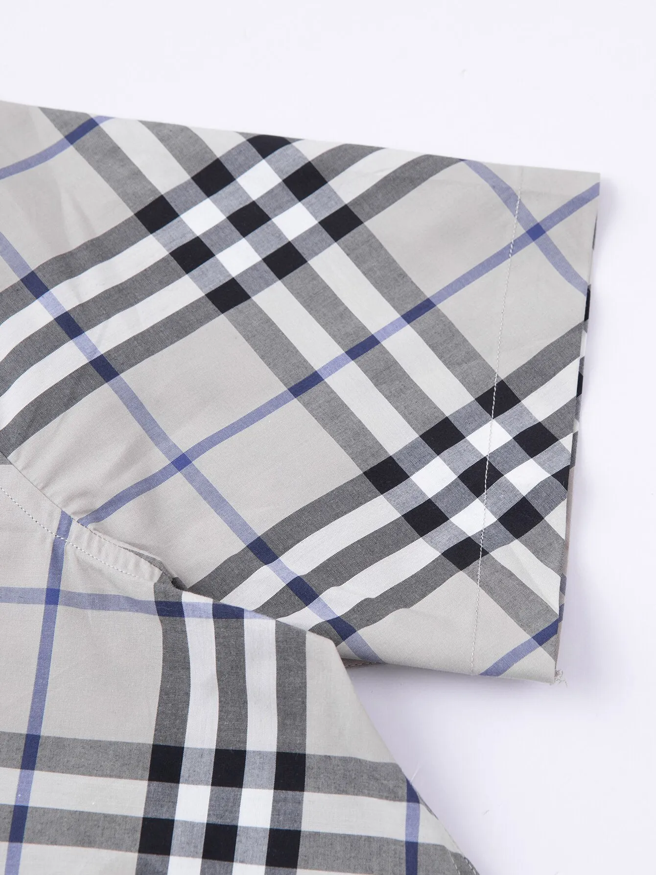 Diagonal Check Short-Sleeve Shirt D15016366 — view 6