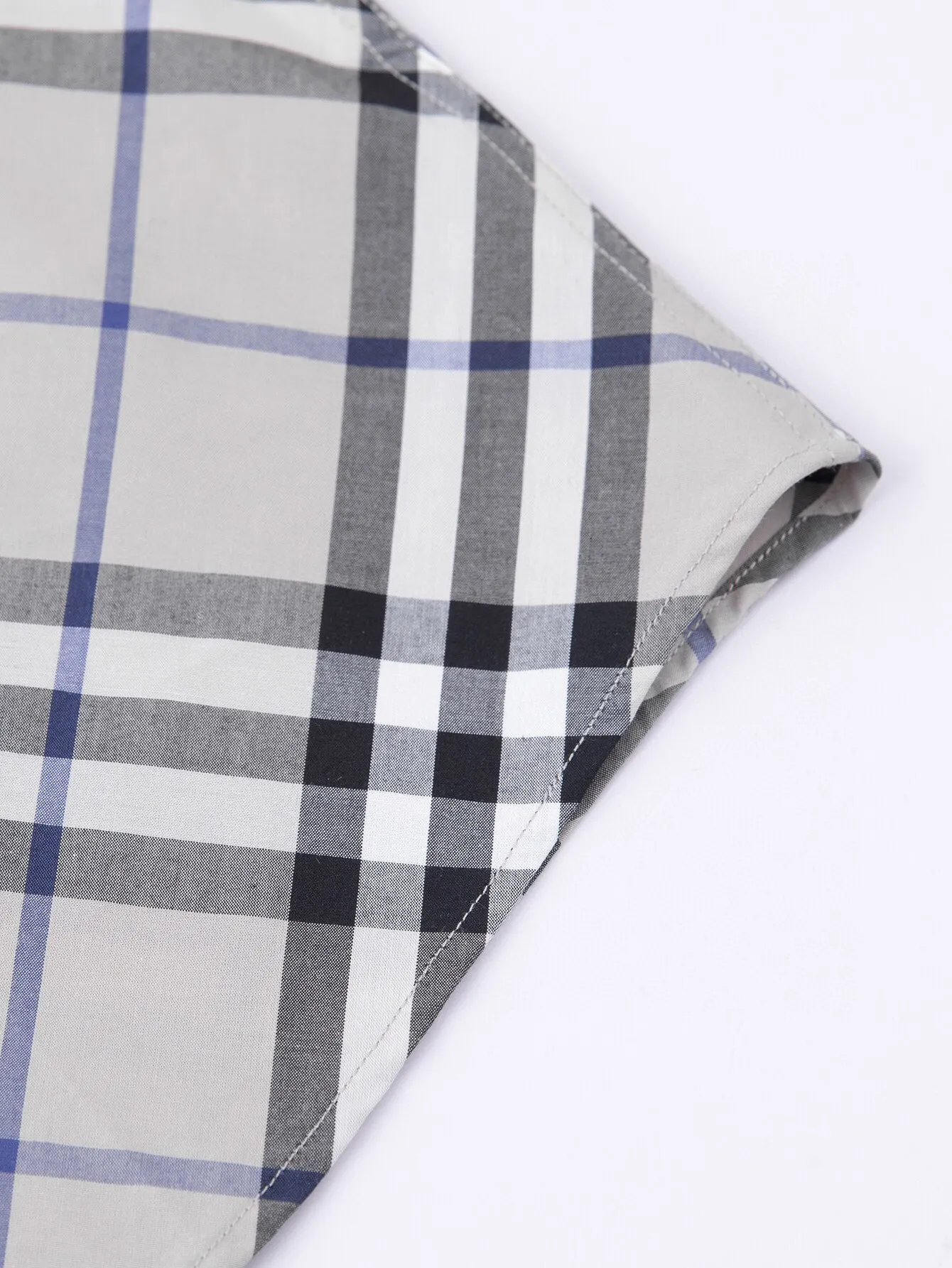 Diagonal Check Short-Sleeve Shirt D15016366 — view 7