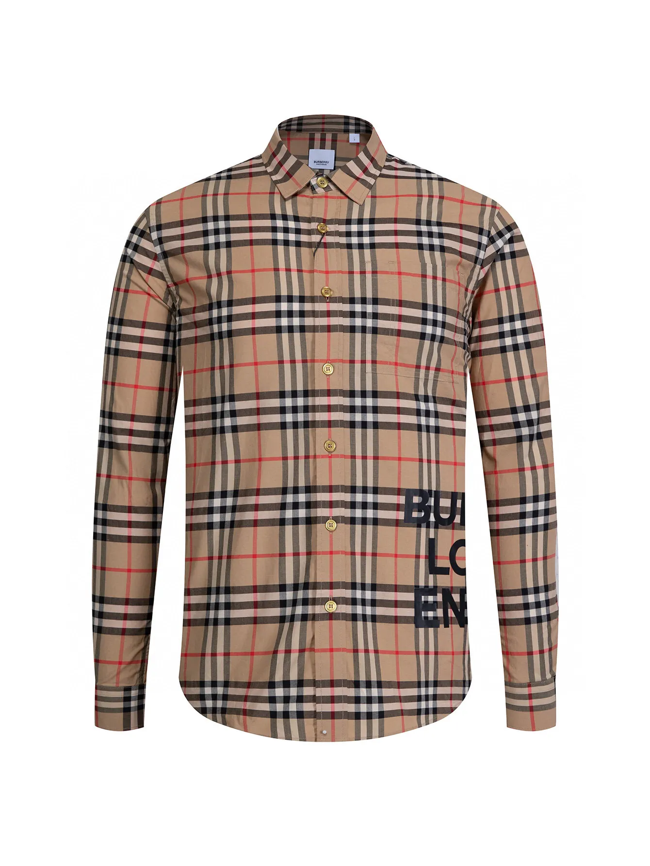 Logo Print Vintage Check Cotton Shirt D15016365