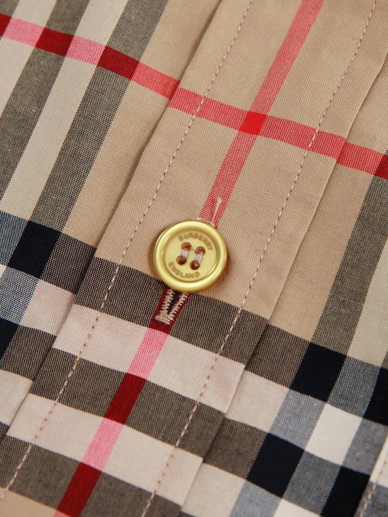Logo Print Vintage Check Cotton Shirt D15016365 — view 4