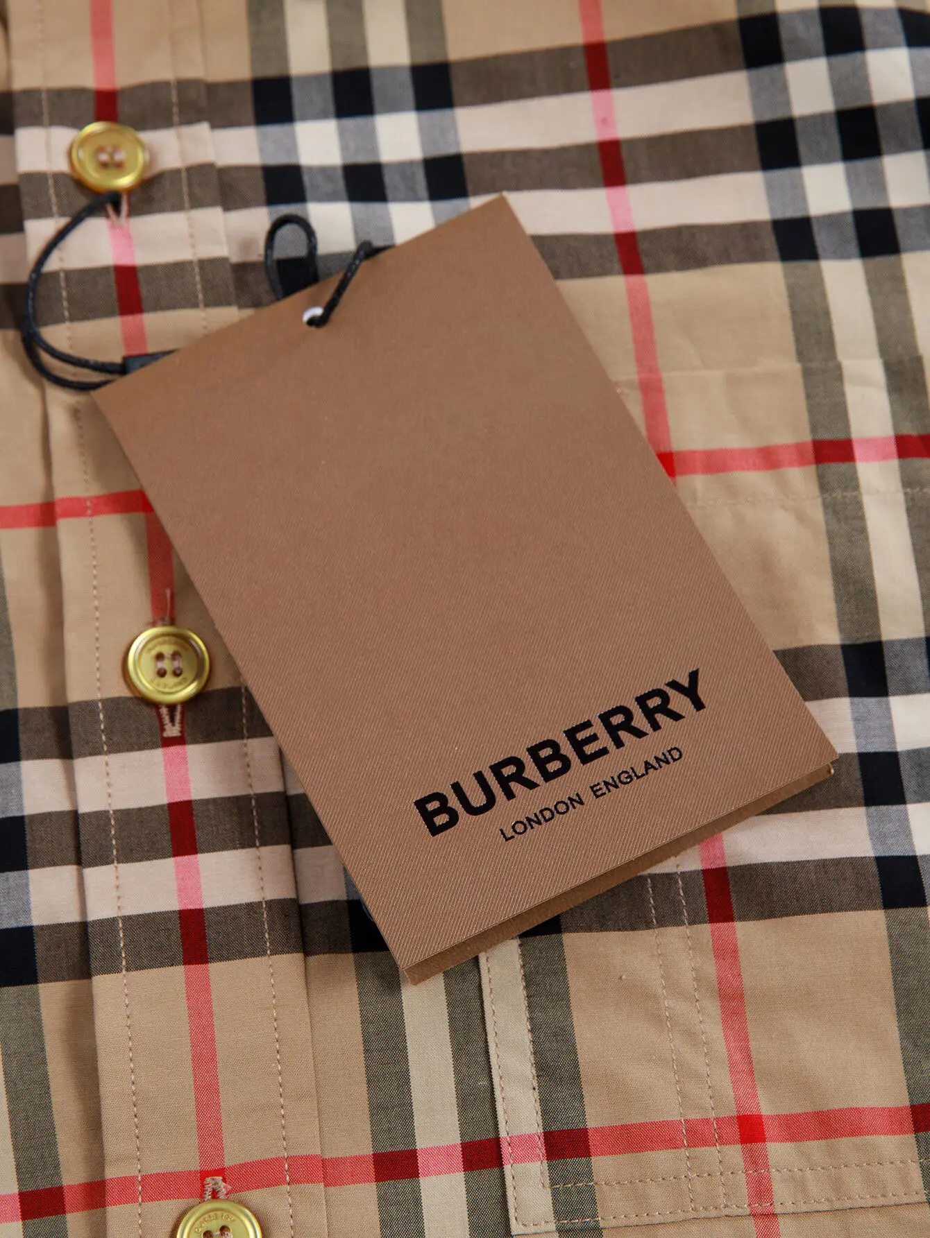 Logo Print Vintage Check Cotton Shirt D15016365 — view 5