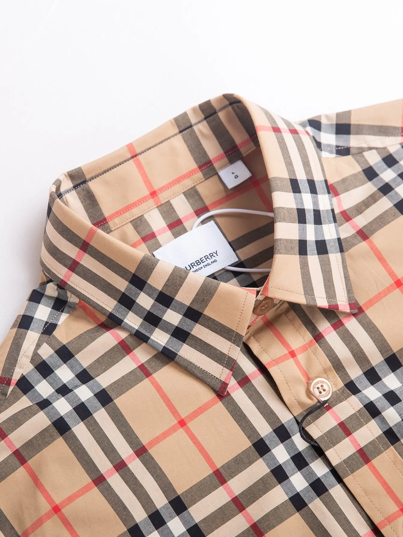 Check Cotton Poplin Shirt D15016364 — view 3