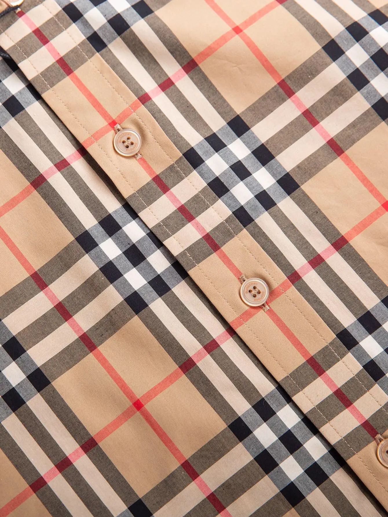 Check Cotton Poplin Shirt D15016364 — view 4