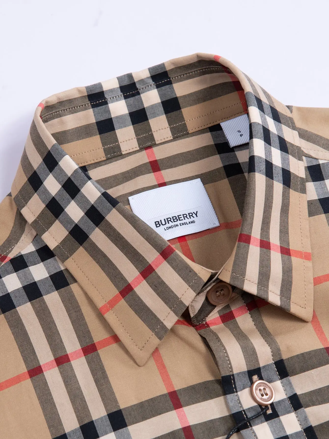 Check Cotton Poplin Long-Sleeved Shirt D15016363 — view 3