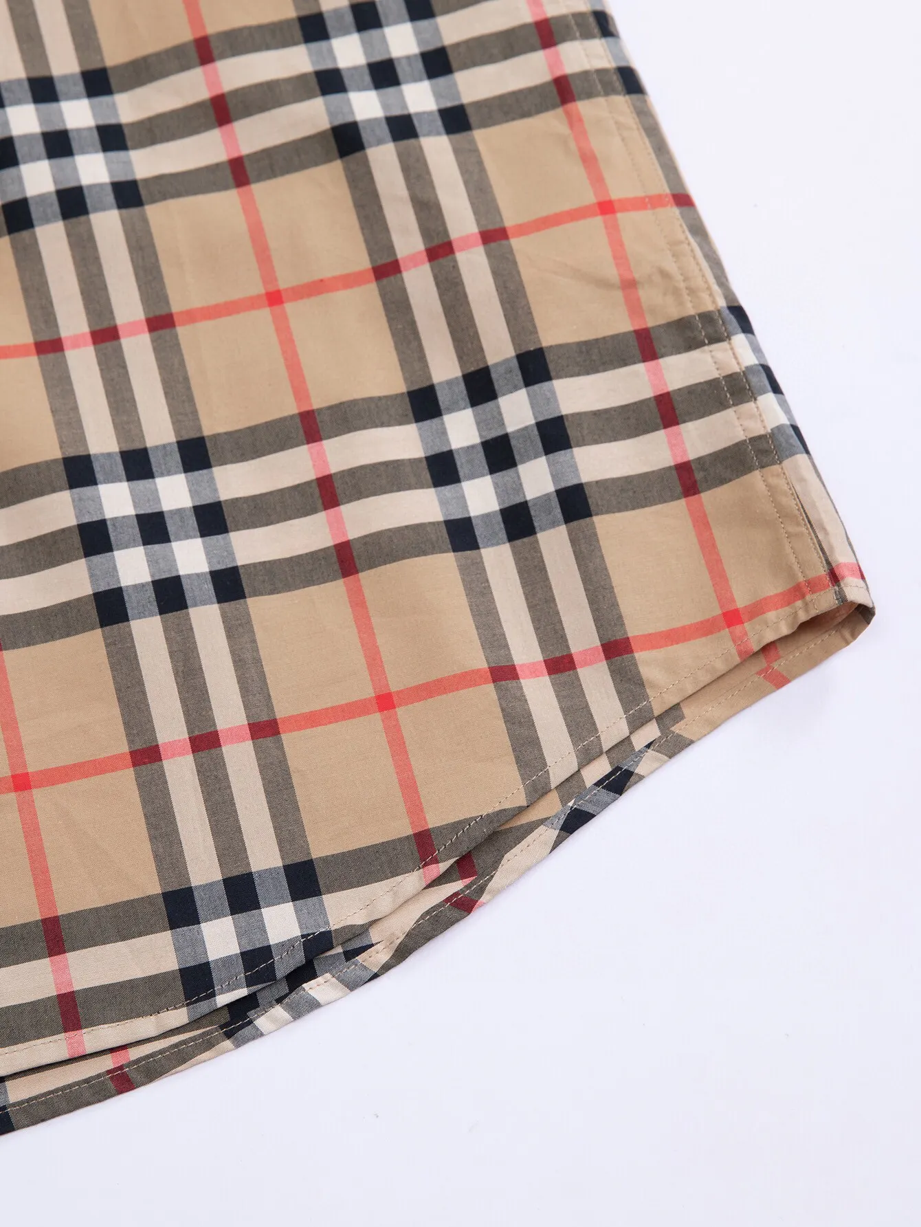 Check Cotton Poplin Long-Sleeved Shirt D15016363 — view 6