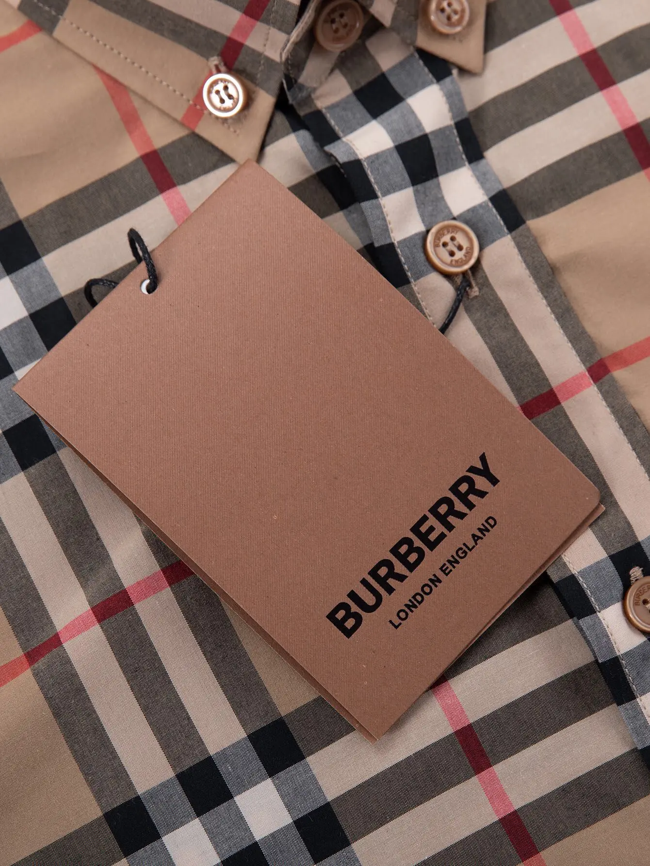 Check Cotton Poplin Long-Sleeve Shirt D15016361 — view 7
